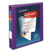 Avery® Heavy-Duty View Binder with DuraHinge and One Touch EZD Rings, 3 Rings, 1.5" Capacity, 11 x 8.5, Purple Item: AVE79774