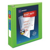 Avery® Heavy-Duty View Binder with DuraHinge and One Touch EZD Rings, 3 Rings, 2" Capacity, 11 x 8.5, Chartreuse Item: AVE79776