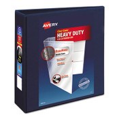 Avery® Heavy-Duty View Binder with DuraHinge and Locking One Touch EZD Rings, 3 Rings, 3" Capacity, 11 x 8.5, Navy Blue Item: AVE79803