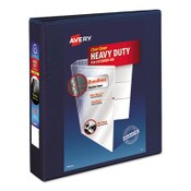 Avery® Heavy-Duty View Binder with DuraHinge and One Touch EZD Rings, 3 Rings, 1.5" Capacity, 11 x 8.5, Navy Blue Item: AVE79805