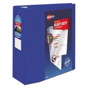 Avery® Heavy-Duty View Binder with DuraHinge and Locking One Touch EZD Rings, 3 Rings, 5" Capacity, 11 x 8.5, Pacific Blue Item: AVE79817