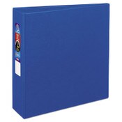 Avery® Heavy-Duty Non-View Binder with DuraHinge and Locking One Touch EZD Rings, 3 Rings, 3" Capacity, 11 x 8.5, Blue Item: AVE79883
