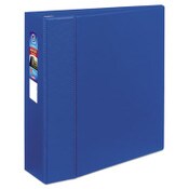 Avery® Heavy-Duty Non-View Binder with DuraHinge and Locking One Touch EZD Rings, 3 Rings, 4" Capacity, 11 x 8.5, Blue Item: AVE79884