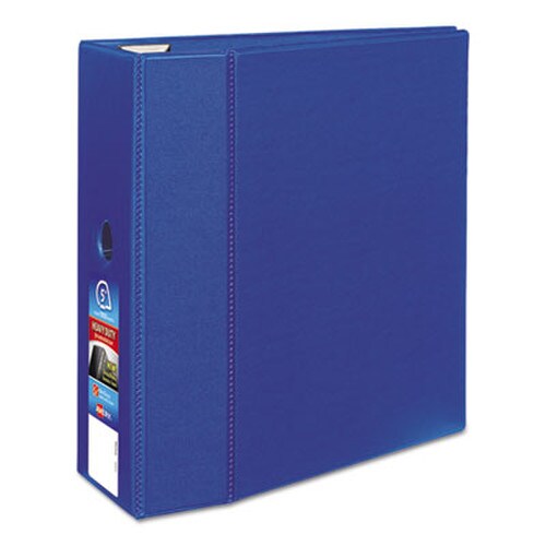 Avery® Heavy-Duty Non-View Binder with DuraHinge, Locking One Touch EZD Rings and Thumb Notch, 3 Rings, 5" Capacity, 11 x 8.5, Blue Item: AVE79886