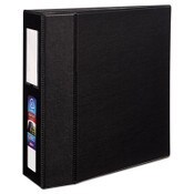 Avery® Heavy-Duty Non-View Binder with DuraHinge, Three Locking One Touch EZD Rings and Spine Label, 4" Capacity, 11 x 8.5, Black Item: AVE79994