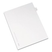 Avery® Preprinted Legal Exhibit Side Tab Index Dividers, Allstate Style, 26-Tab, V, 11 x 8.5, White, 25/Pack Item: AVE82184
