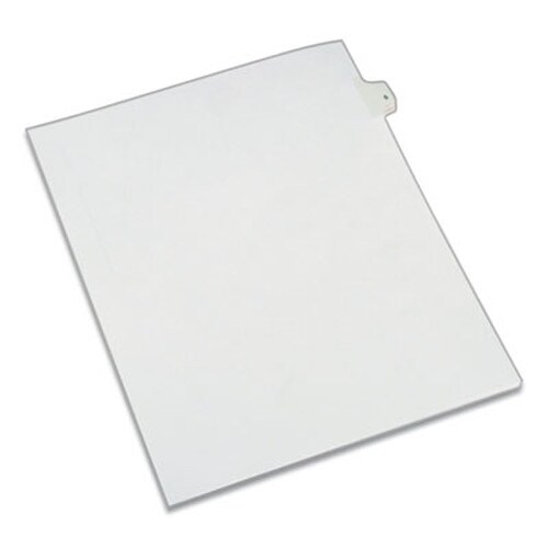 Avery® Preprinted Legal Exhibit Side Tab Index Dividers, Allstate Style, 10-Tab, 5, 11 x 8.5, White, 25/Pack Item: AVE82203