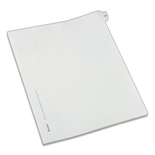 Avery® Preprinted Legal Exhibit Side Tab Index Dividers, Allstate Style, 10-Tab, 25, 11 x 8.5, White, 25/Pack Item: AVE82223
