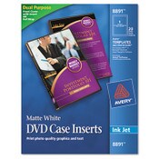 Avery® Inkjet DVD Case Inserts, Matte White, 20/Pack Item: AVE8891