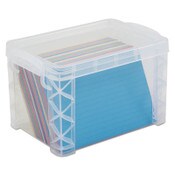Advantus Super Stacker Storage Boxes, Holds 500 4 x 6 Cards, 7.25 x 5 x 4.75, Plastic, Clear Item: AVT40305