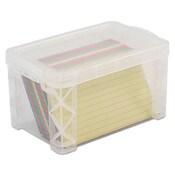 Advantus Super Stacker Storage Boxes, Holds 400 3 x 5 Cards, 6.25 x 3.88 x 3.5, Plastic, Clear Item: AVT40307