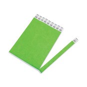 Advantus Crowd Management Wristbands, Sequentially Numbered, 9.75" x 0.75", Neon Green, 500/Pack Item: AVT91122