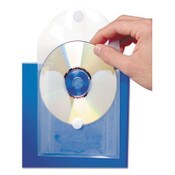 Baumgartens® CD Pocket, 1 Disc Capacity, Clear/White, 5/Pack Item: BAU61801