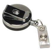 SICURIX® Heavy Duty ID Card Reel, 30" Extension, Black/Chrome Item: BAU68814