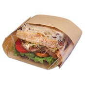 Bagcraft Dubl View Sandwich Bags, 9.5" x 5.75" x 2.75", Natural Brown/Clear, 500/Carton Item: BGC300094