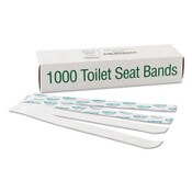 Bagcraft Sani/Shield Printed Toilet Seat Band, 16 x 1.5, Deep Blue/White, 1,000/Carton Item: BGC300591