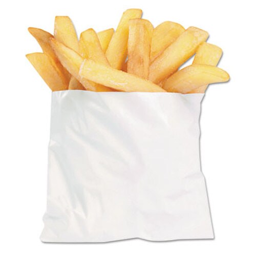 Bagcraft French Fry Bags, 4.5" x 2" x 3.5", White, 2,000/Carton Item: BGC450003