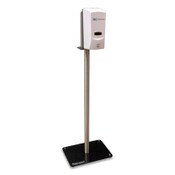 BK Resources Hand Sanitizer Stand with Hands Free Dispenser, 1,000 mL, 12 x 16 x 51, Silver/White/Black Item: BKEBKSSPC10D