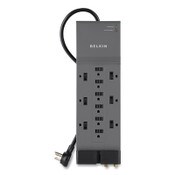 Belkin® Professional Series SurgeMaster Surge Protector, 12 AC Outlets, 8 ft Cord, 3,780 J, Dark Gray Item: BLKBE11223008