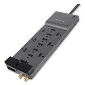Belkin® Professional Series SurgeMaster Surge Protector, 12 AC Outlets, 10 ft Cord, 3,996 J, Dark Gray Item: BLKBE11223410