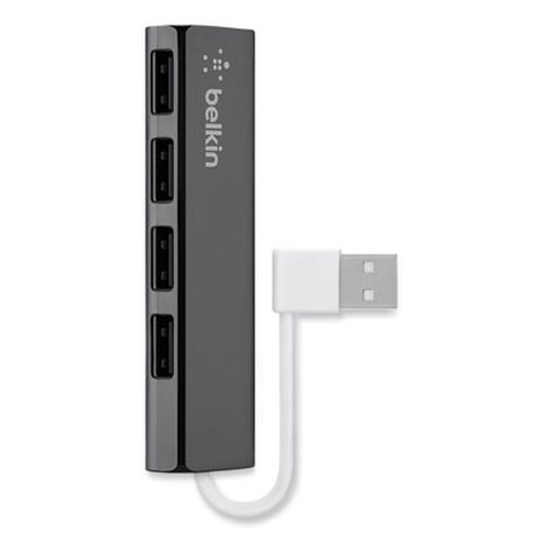 Belkin® Ultra-Slim Travel Hub, 4 Ports, Nightshade/White Item: BLKF4U042BT