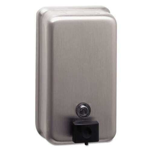 Bobrick ClassicSeries Surface-Mounted Soap Dispenser, 40 oz, 4.75 x 3.5 x 8.13, Stainless Steel Item: BOB2111