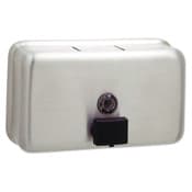 Bobrick ClassicSeries Surface-Mounted Liquid Soap Dispenser, 40 oz, 8.13 x 2.75 x 4.75, Stainless Steel Item: BOB2112