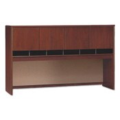 Bush® Series C Collection 4 Door 72W Hutch, Box 1 of 2, 71.13w x 15.38d x 43.13h, Hansen Cherry/Graphite Gray Item: BSHWC24477A1