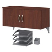 Bush® Office in an Hour Accessory, Hutch, 31.5w x 13.62d x 13.5h, Hansen Cherry Item: BSHWC3649703