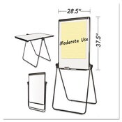 MasterVision® Folds-to-a-Table Melamine Easel, 28.5 x 37.5, White, Steel/Laminate Item: BVCEA14000583MV