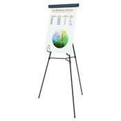 MasterVision® Telescoping Tripod Display Easel, Adjusts 38" to 69" High, Metal, Black Item: BVCFLX05101MV