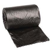 Boardwalk® Low-Density Waste Can Liners, 4 gal, 0.35 mil, 17" x 17", Black, Perforated Roll, 50 Bags/Roll, 20 Rolls/Carton Item: BWK1717L