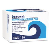 Boardwalk® Medium Duty Scour Pad, 6 x 9, Green, 20/Carton Item: BWK196