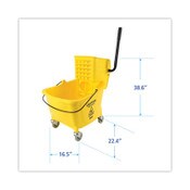 Boardwalk® Pro-Pac Side-Squeeze Wringer/Bucket Combo, 8.75 gal, Yellow/Silver Item: BWK2635COMBOYEL