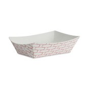 Boardwalk® Paper Food Baskets, 0.5 lb Capacity, Red/White, 1,000/Carton Item: BWK30LAG050