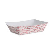 Boardwalk® Paper Food Baskets, 2 lb Capacity, Red/White, 1,000/Carton Item: BWK30LAG200