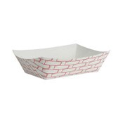 Boardwalk® Paper Food Baskets, 2.5 lb Capacity, Red/White, 500/Carton Item: BWK30LAG250