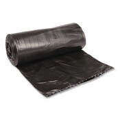 Boardwalk® Low-Density Waste Can Liners, 33 gal, 0.5 mil, 33" x 39", Black, Perforated Roll, 25 Bags/Roll, 8 Rolls/Carton Item: BWK3339H