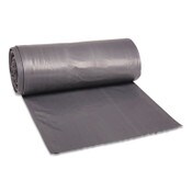 Boardwalk® Low-Density Waste Can Liners, 33 gal, 1.1 mil, 33" x 39", Gray, Perforated Roll, 25 Bags/Roll, 4 Rolls/Carton Item: BWK3339SEH