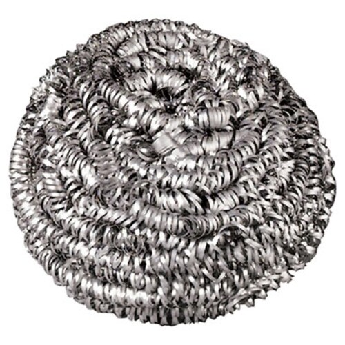 Boardwalk® Stainless Steel Scrubber, Medium Size, Steel Gray, 72/Carton Item: BWK35