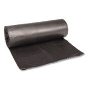 Boardwalk® Low-Density Waste Can Liners, 60 gal, 0.65 mil, 38" x 58", Black, Perforated Roll, 25 Bags/Roll, 4 Rolls/Carton Item: BWK3858H