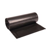 Boardwalk® High-Density Can Liners, 56 gal, 19 mic, 43" x 47", Black, Perforated Roll, 25 Bags/Roll, 6 Rolls/Carton Item: BWK434722BLK