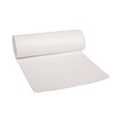 Boardwalk® Low-Density Waste Can Liners, 55 gal, 0.5 mil, 38" x 58", White, Perforated Roll, 10 Bags/Roll, 10 Rolls/Carton Item: BWK515