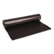 Boardwalk® Recycled Low-Density Polyethylene Can Liners, 45 gal, 0.8 mil, 40" x 48", Black, Perforated, 10 Bags/Roll, 10 Rolls/Carton Item: BWK527
