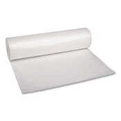 Boardwalk® Recycled Low-Density Polyethylene Can Liners, 60 gal, 1.1 mil, 38" x 58", Clear, Perforated, 10 Bags/Roll, 10 Rolls/Carton Item: BWK533