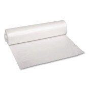 Boardwalk® Recycled Low-Density Polyethylene Can Liners, 33 gal, 1.4 mil, 33" x 39", Clear, Perforated, 10 Bags/Roll, 10 Rolls/Carton Item: BWK534