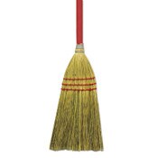 Boardwalk® Corn/Fiber Brooms, Corn/Synthetic Fiber Bristles, 36" Overall Length, Gray/Natural, 12/Carton Item: BWKBR10016
