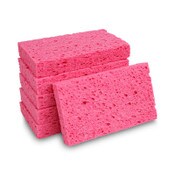 Boardwalk® Small Cellulose Sponge, 3.6 x 6.5, 0.9" Thick, Pink, 2/Pack, 24 Packs/Carton Item: BWKCS1A