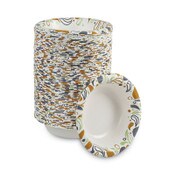 Boardwalk® Deerfield Printed Paper Bowl, 12 oz, Coated/Soak Proof, Multicolor, 125/Pack, 8 Packs/Carton Item: BWKDEER12BOWL