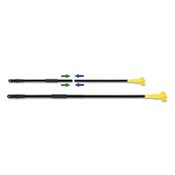Boardwalk® Two-Piece Metal Handle with Plastic Jaw Head, 1.5" dia x 59", Black/Yellow Item: BWKFF610